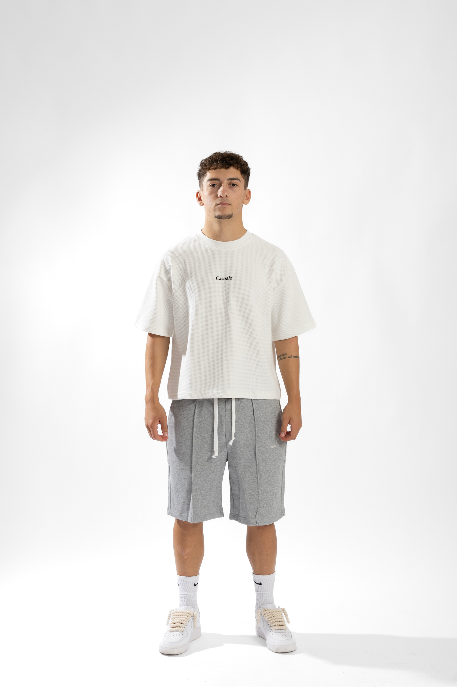 CASUALZ WAFFLE KNIT - White