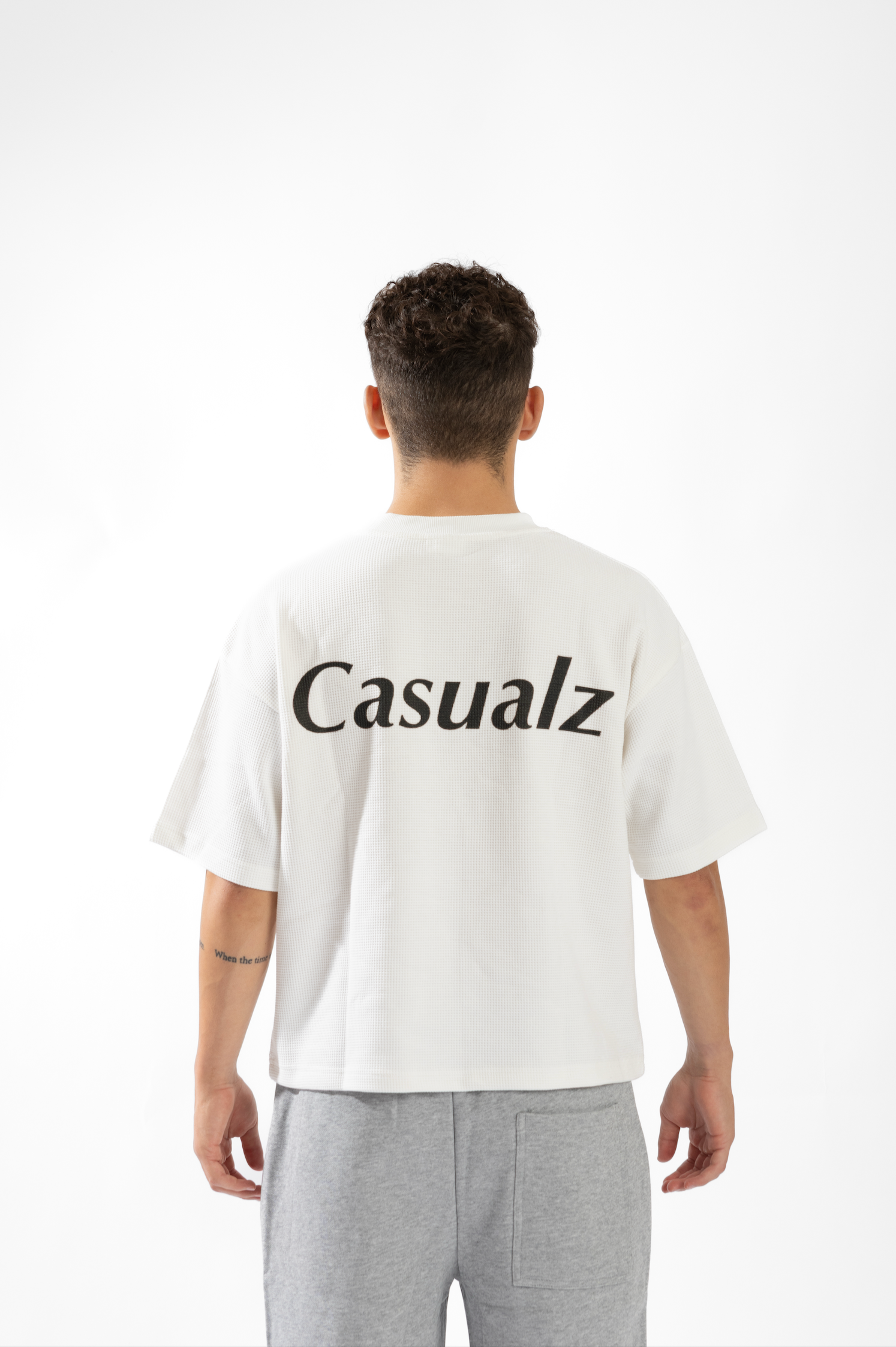CASUALZ WAFFLE KNIT - White
