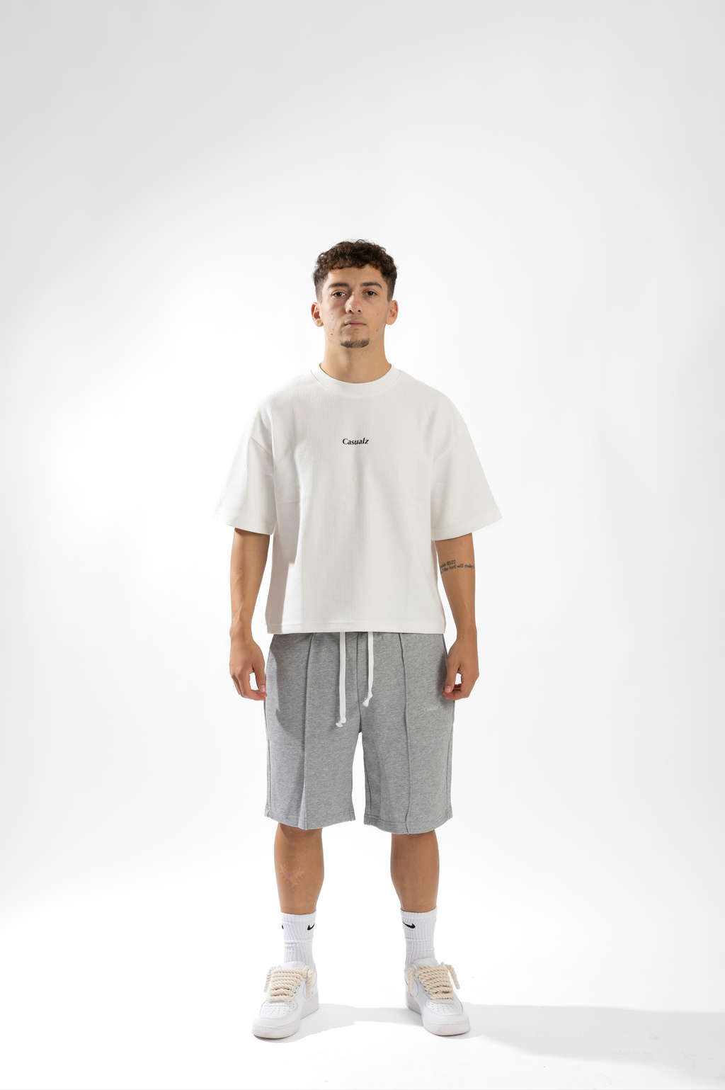 CASUALZ WAFFLE KNIT - White