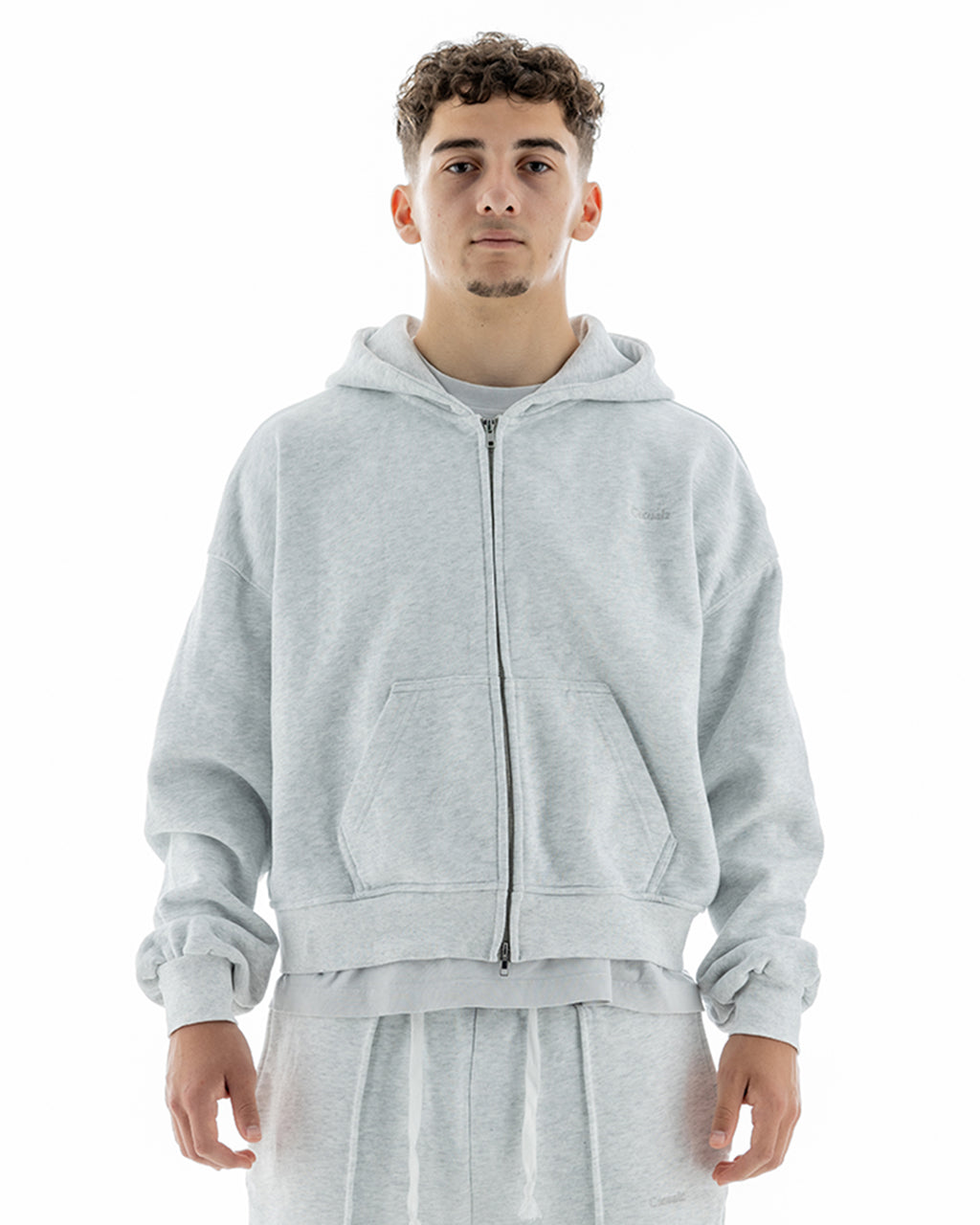 CASUALZ - Grey Zip Up Hoodie
