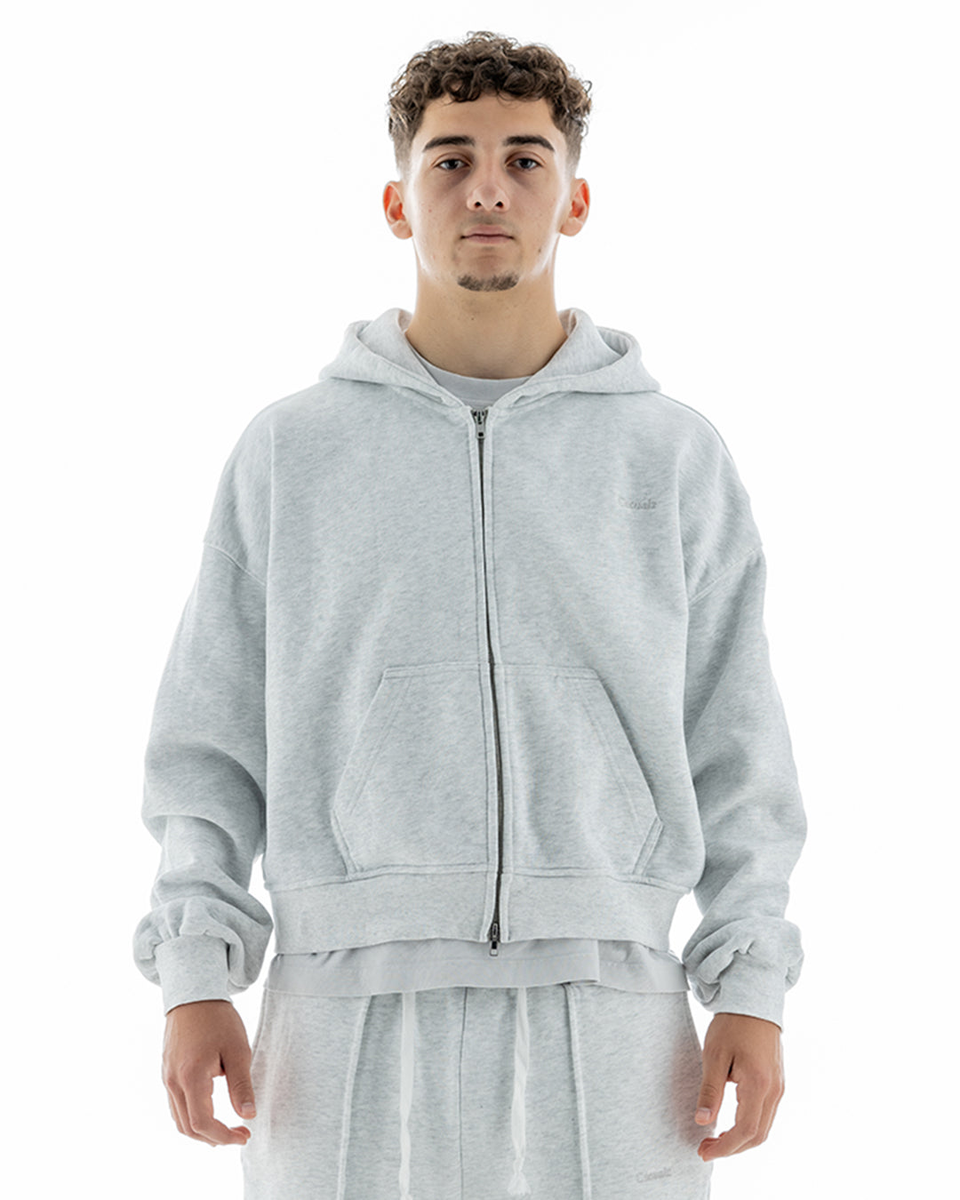 CASUALZ - Grey Zip Up Hoodie